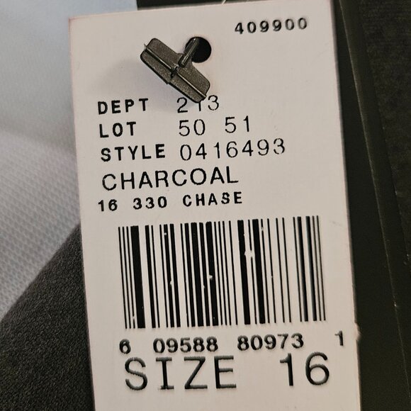 AB Studio Brand Charcoal Magic Waist Dress Slacks, Sz 16 NEW WITH TAGS!! - Picture 5 of 12